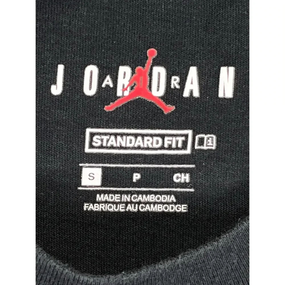Jordan Jumpman Graphic T‑Shirt Men’s Small Black Vintage Style Tee